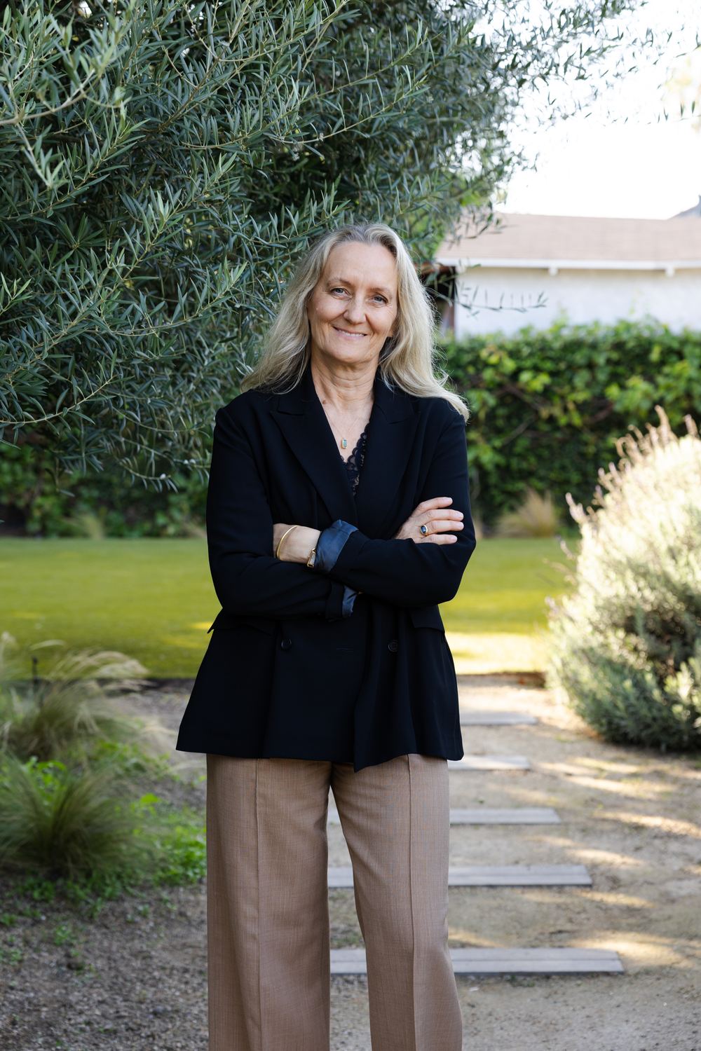 Diana Braun in a garden